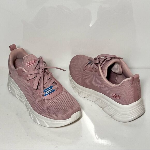 Skechers Bobs Flying Hi Sport B Flex Hi Washable Knit Lace-Up Sneakers - Picture 3 of 7